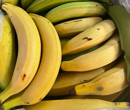 Ripe yellow Class 1 horn plantains 12kg - perfect for maduros Caribbean and African cookingYellow horn plantains closeup showing ripe golden colour - Class 1 from North Queensland farms Brisbane